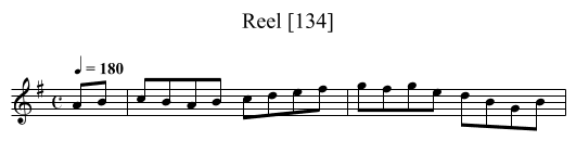 Reel [134] - staff notation