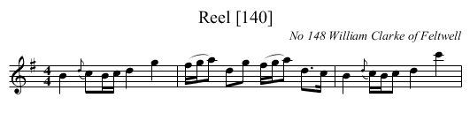 Reel [140] - staff notation