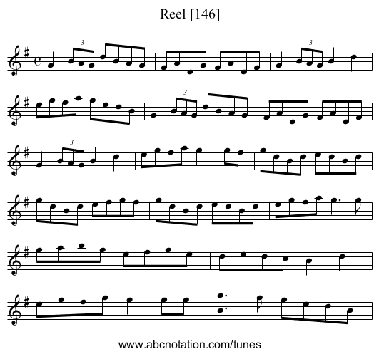 Reel [146] - staff notation