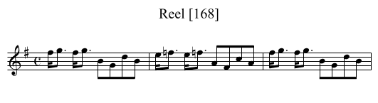 Reel [168] - staff notation