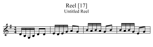 Reel [17] - staff notation