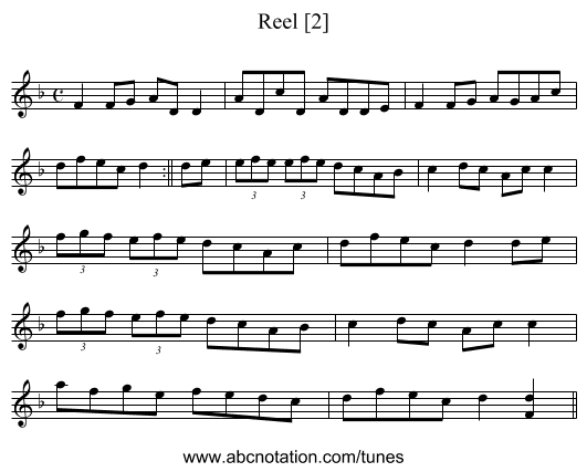 Reel [2] - staff notation