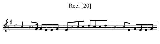 Reel [20] - staff notation