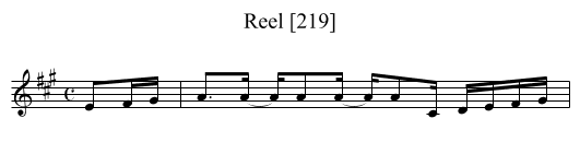 Reel [219] - staff notation