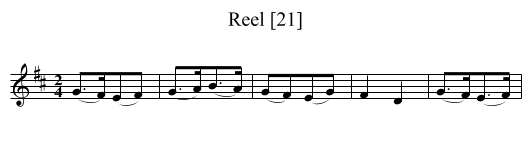 Reel [21] - staff notation