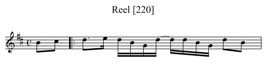 Reel [220] - staff notation