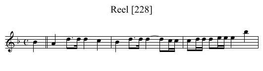 Reel [228] - staff notation