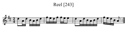 Reel [243] - staff notation