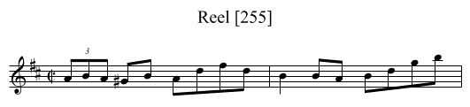 Reel [255] - staff notation
