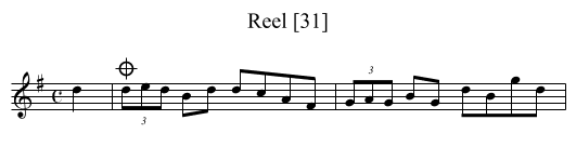Reel [31] - staff notation