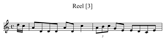 Reel [3] - staff notation