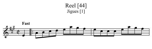 Reel [44] - staff notation