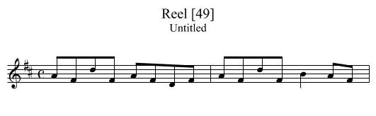 Reel [49] - staff notation