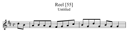 Reel [55] - staff notation