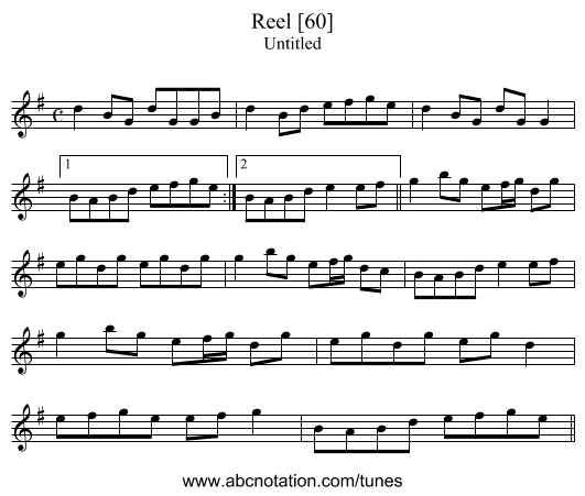 Reel [60] - staff notation