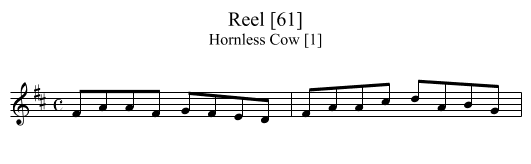 Reel [61] - staff notation