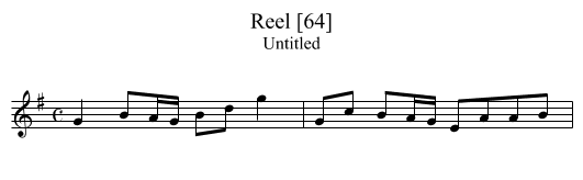 Reel [64] - staff notation