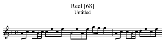 Reel [68] - staff notation