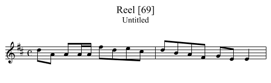 Reel [69] - staff notation