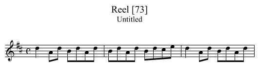 Reel [73] - staff notation