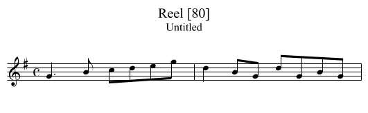Reel [80] - staff notation