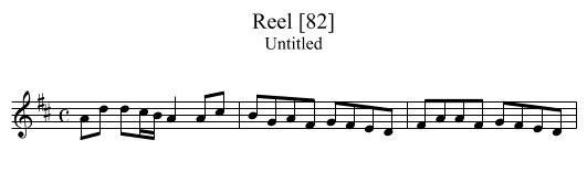 Reel [82] - staff notation
