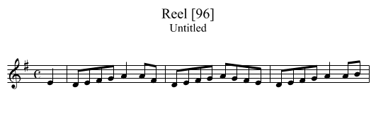 Reel [96] - staff notation