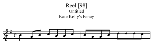 Reel [98] - staff notation