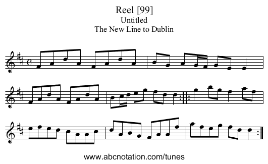 Reel [99] - staff notation