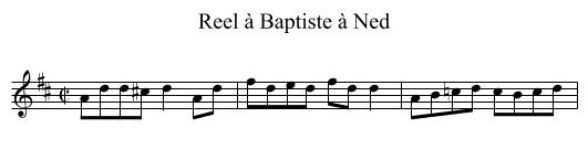 Reel à Baptiste à Ned - staff notation