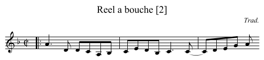 Reel a bouche [2] - staff notation