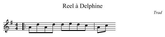Reel à Delphine - staff notation