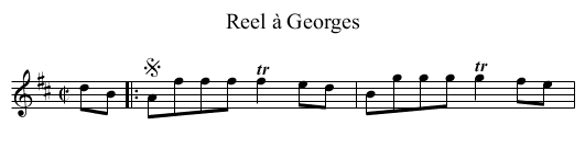 Reel à Georges - staff notation