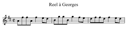 Reel à Georges - staff notation