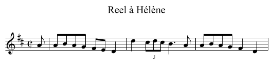 Reel à Hélène - staff notation
