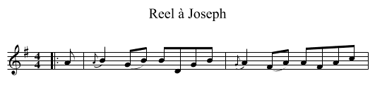 Reel à Joseph - staff notation