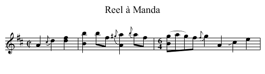 Reel à Manda - staff notation