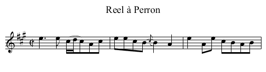 Reel à Perron - staff notation
