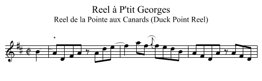 Reel à P'tit Georges - staff notation