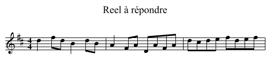 Reel à répondre - staff notation