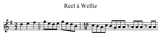 Reel à Wellie - staff notation
