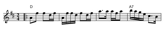 Reel Antoinette - staff notation
