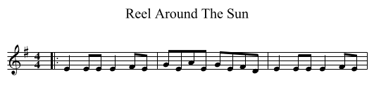 Reel Around The Sun - staff notation