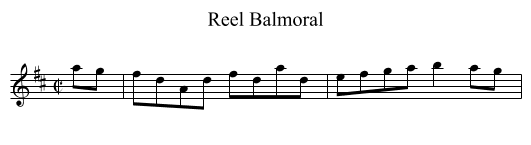 Reel Balmoral - staff notation