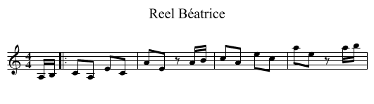 Reel Béatrice - staff notation