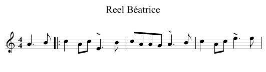 Reel Béatrice - staff notation