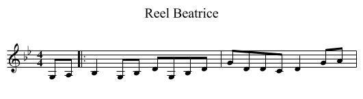 Reel Beatrice - staff notation