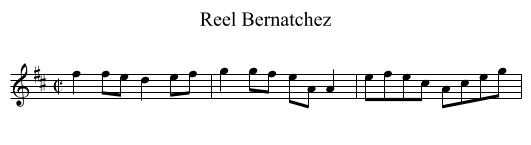 Reel Bernatchez - staff notation