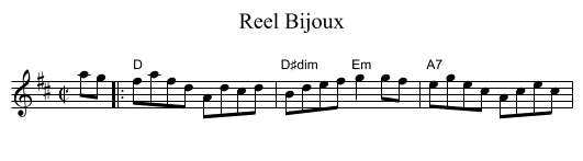 Reel Bijoux - staff notation