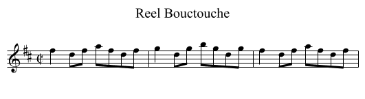 Reel Bouctouche - staff notation